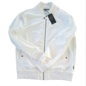 ROBERT Geller and Five Four Bomber Jacket - Brand New with Tags, large, white